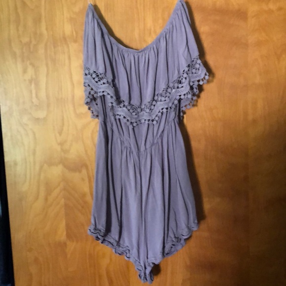 Purple romper WITH POCKETS - Picture 2 of 3
